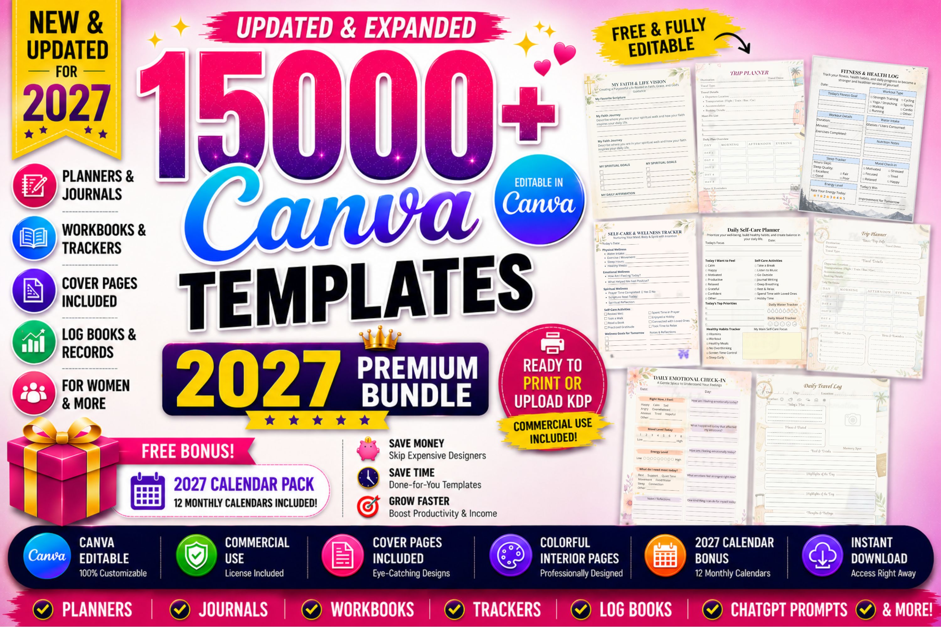 15000+ Canva Templates | 2027 KDP Bundle