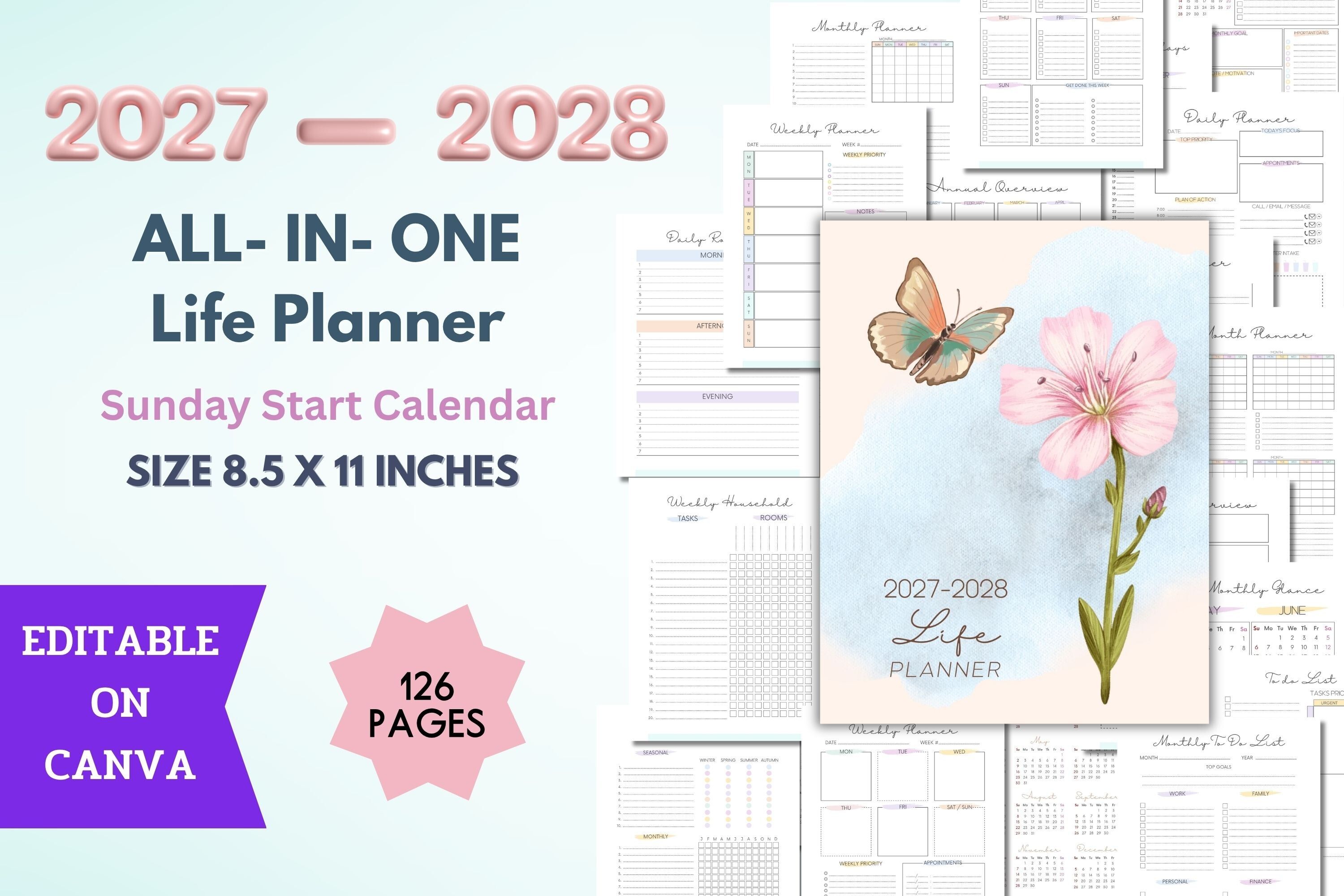 2027-2028 All in One Life Planner